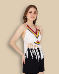 Boho fringe crochet top