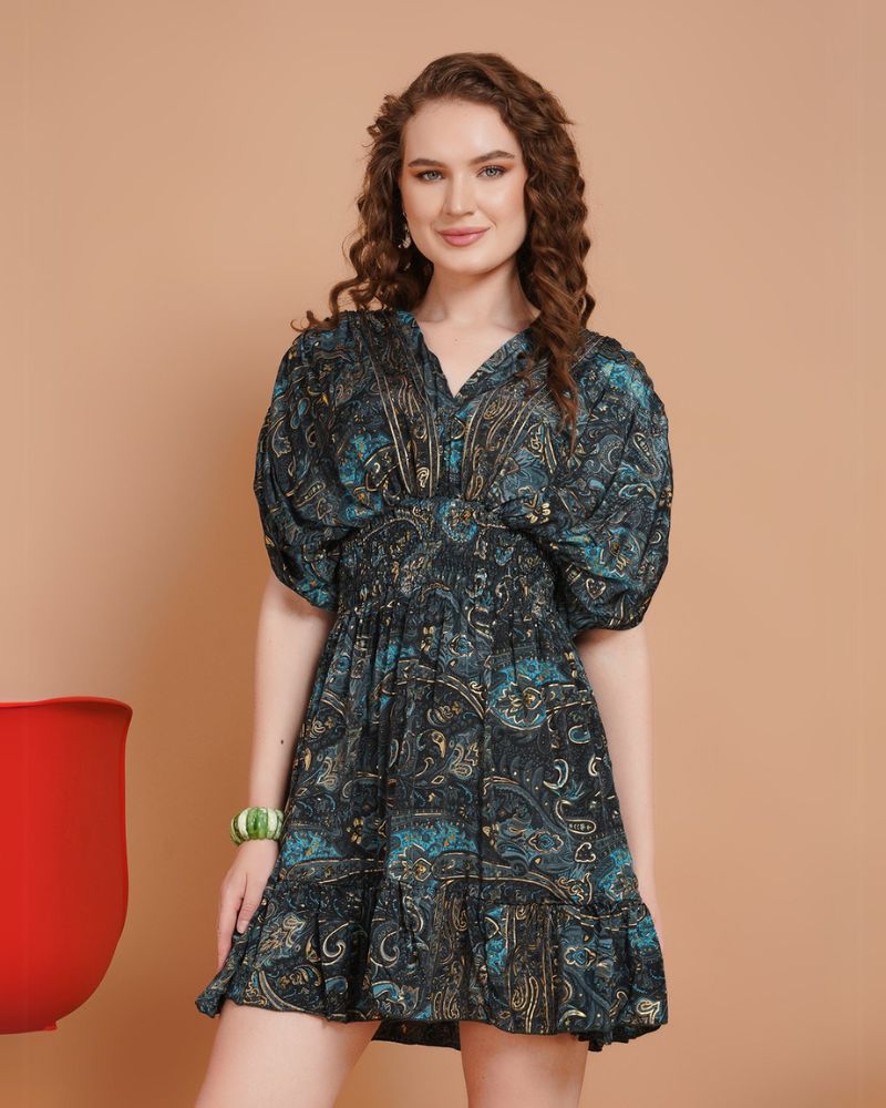 Electric twilight short dress