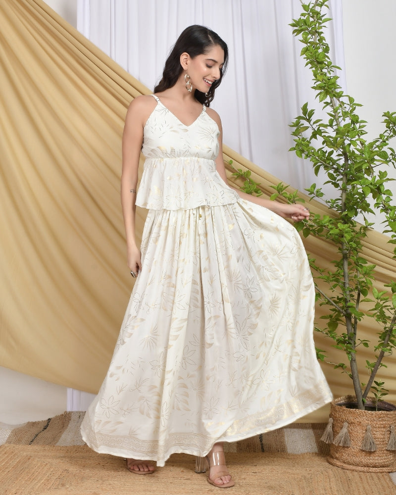 Celeste ivory gold co-ord set