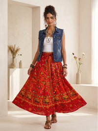 Ember bloom bohemian skirt