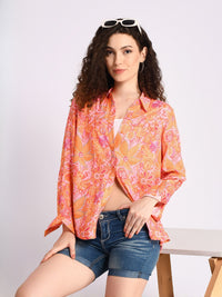 Zafira sunset bloom boho shirt
