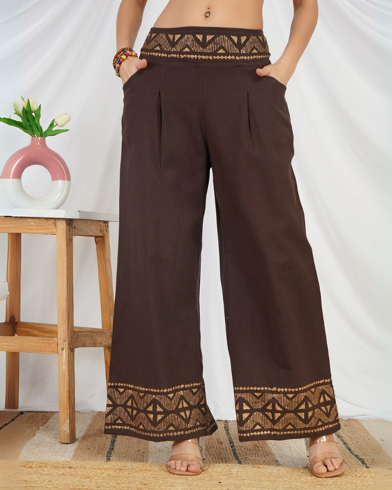 Sierra bloom wide leg cotton trouser