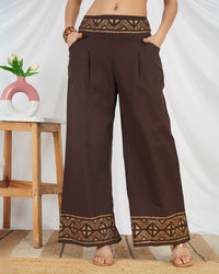 Sierra bloom wide leg cotton trouser