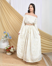 Serena vanilla gold skirt co-ord set