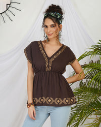 Cocoa dream boho top