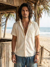 Axel creamstone boho cotton shirt