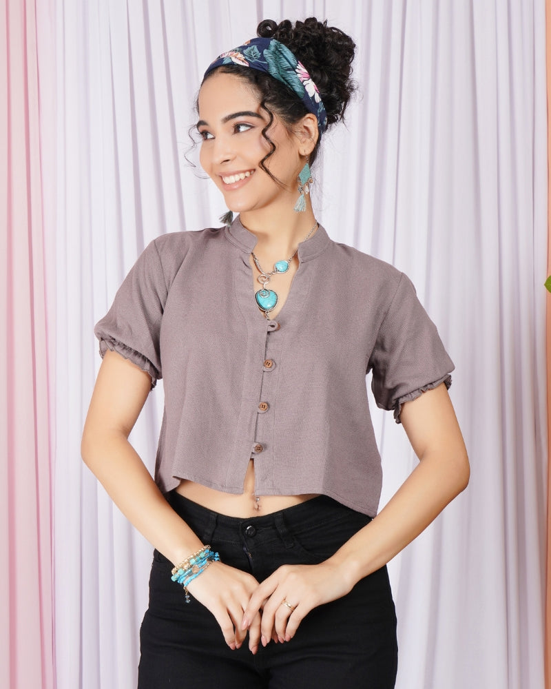 Elara pebble-soft boho cotton top