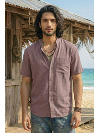 Fynn ash mauve breeze cotton shirt