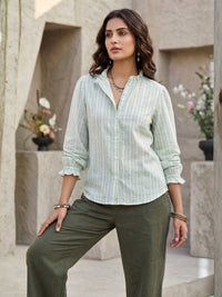 Cireya mint veil cotton shirt