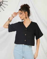 Marceline raven bohemian crop top