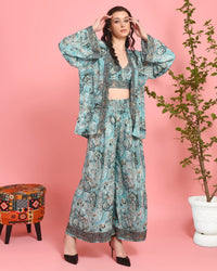 Naida ocean bloom 3 piece co-ord set