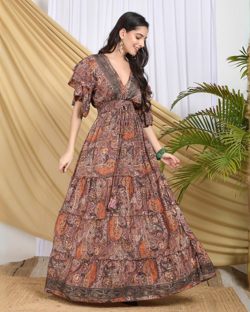 Maribelle rustic charm tiered maxi dress