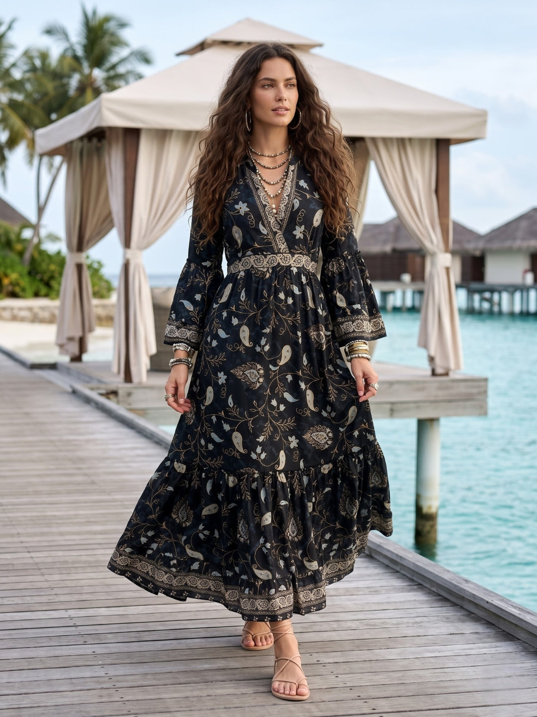 Moonshadow boho maxi dress