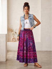 Plum mirage bohemian skirt