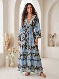 Celestine moonlit blue boho maxi dress