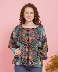 Navy nomad kaftan top