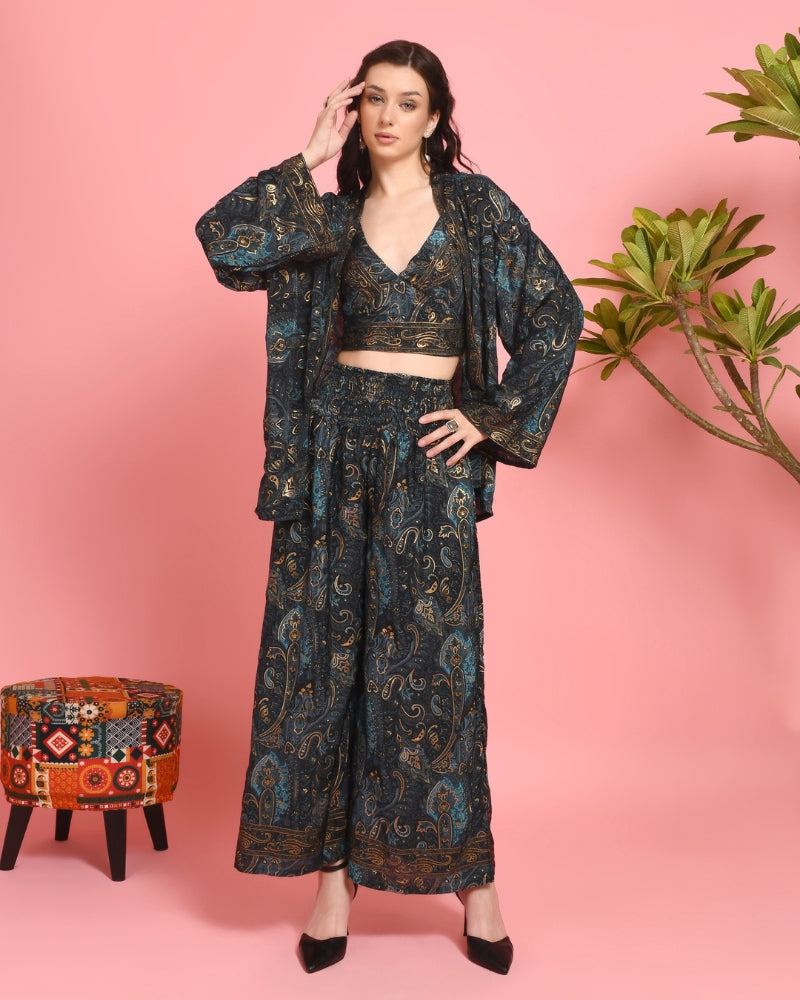 Serena moonlit bloom 3 piece co-ord set