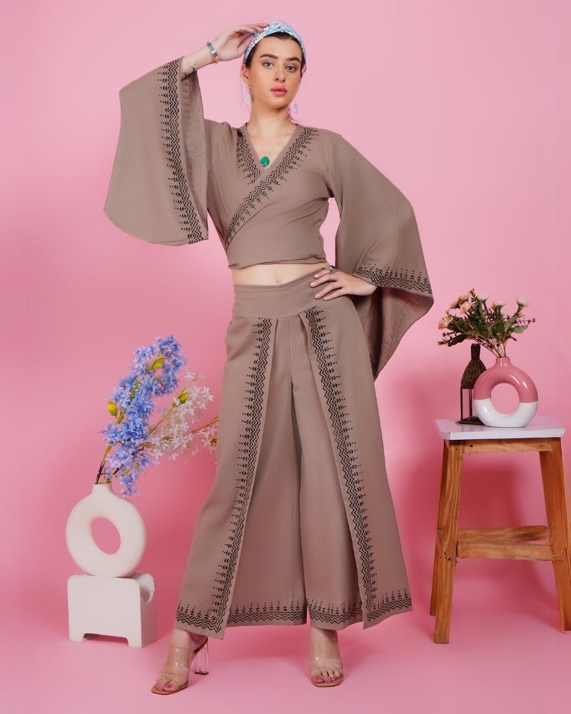 Cinnamon winds khadi co-ord set