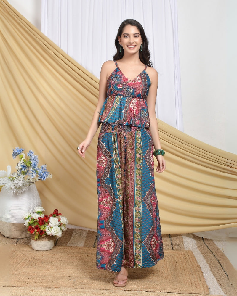 Aurelia sunset mosaic palazzo co-ord set