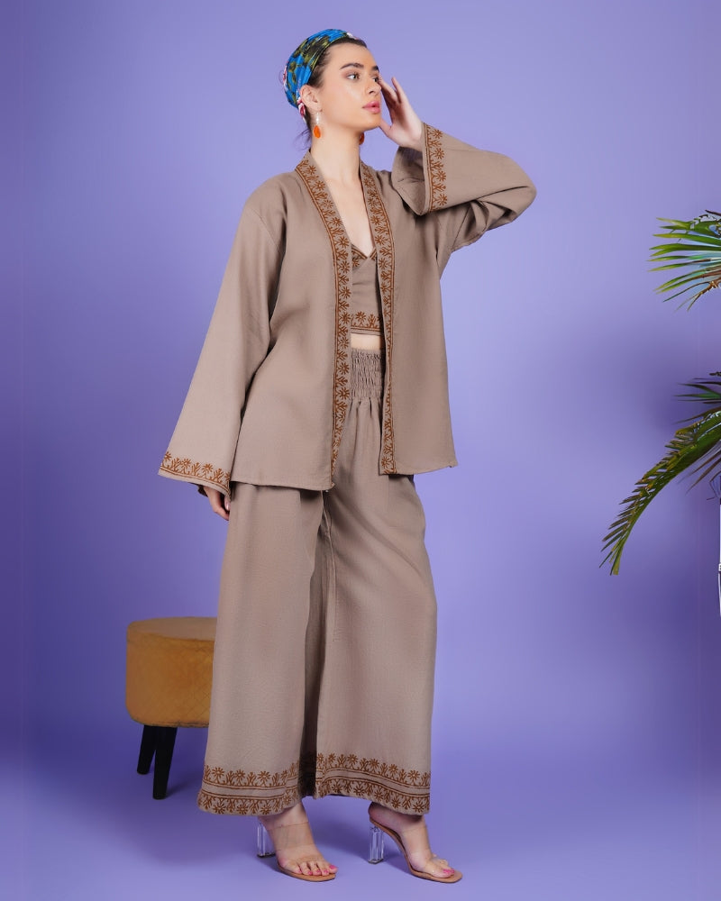 Nomadic nirvana 3 piece khadi co-ord set