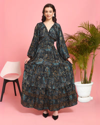 Tara goldleaf maxi dress