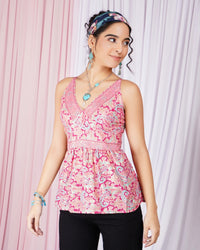 Marivelle candy paisley spaghetti top