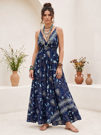 Marielle midnight indigo boho maxi dress