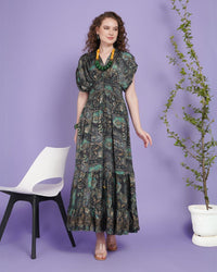 Yelora emerald dream maxi dress