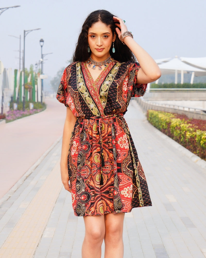 Black scarlet boho mini dress – Boholyfe