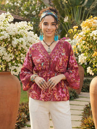 Briella pink dream peplum top