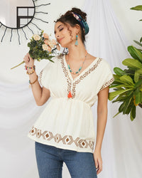 Liora pearl glow boho top