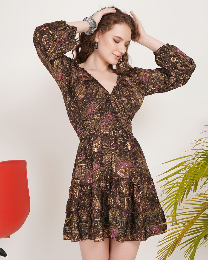 Iria cocoa blush mini dress