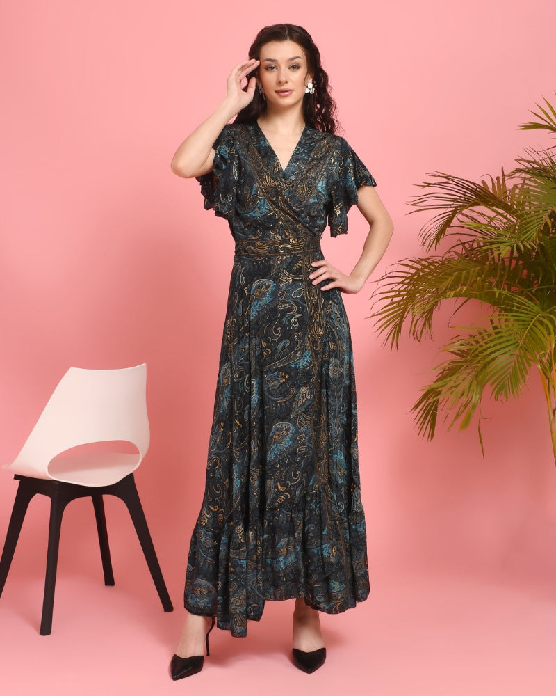 Juliette dusk maxi angrakha dress