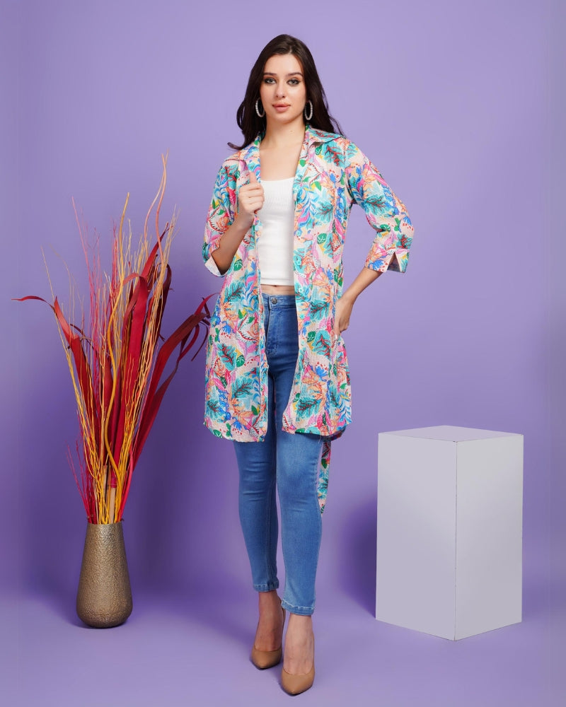 Tropical breeze shrug with belt