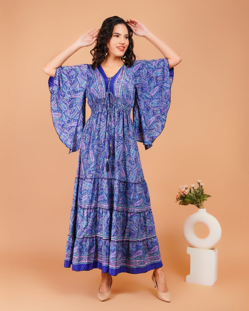 Desert moonlight paisley maxi dress