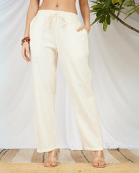 Coralie pearl mist bohemian cotton pants