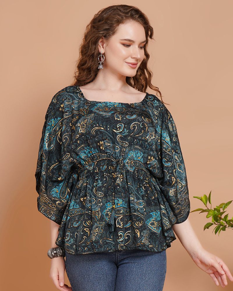 Night sky nomad kaftan top