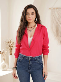 Solene candy pink cotton shirt
