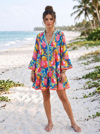 Mirella pomegranate pop boho dress