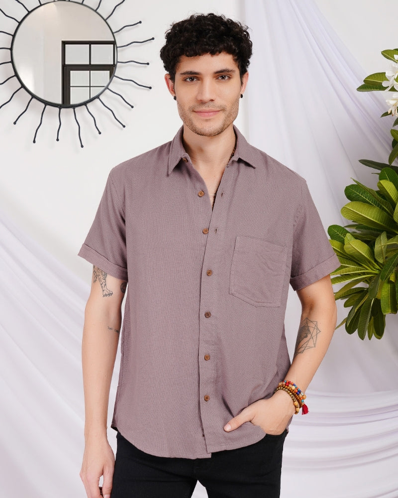 Remy ash plum cotton shirt