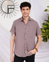 Remy ash plum cotton shirt