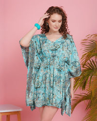 Elina frosted kaftan mini dress