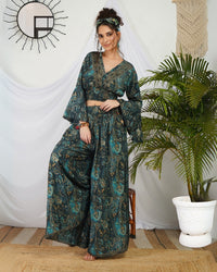 Amira ocean whirl palazzo co-ord set