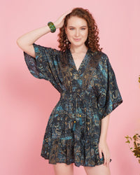Boheme bloom kimono mini dress