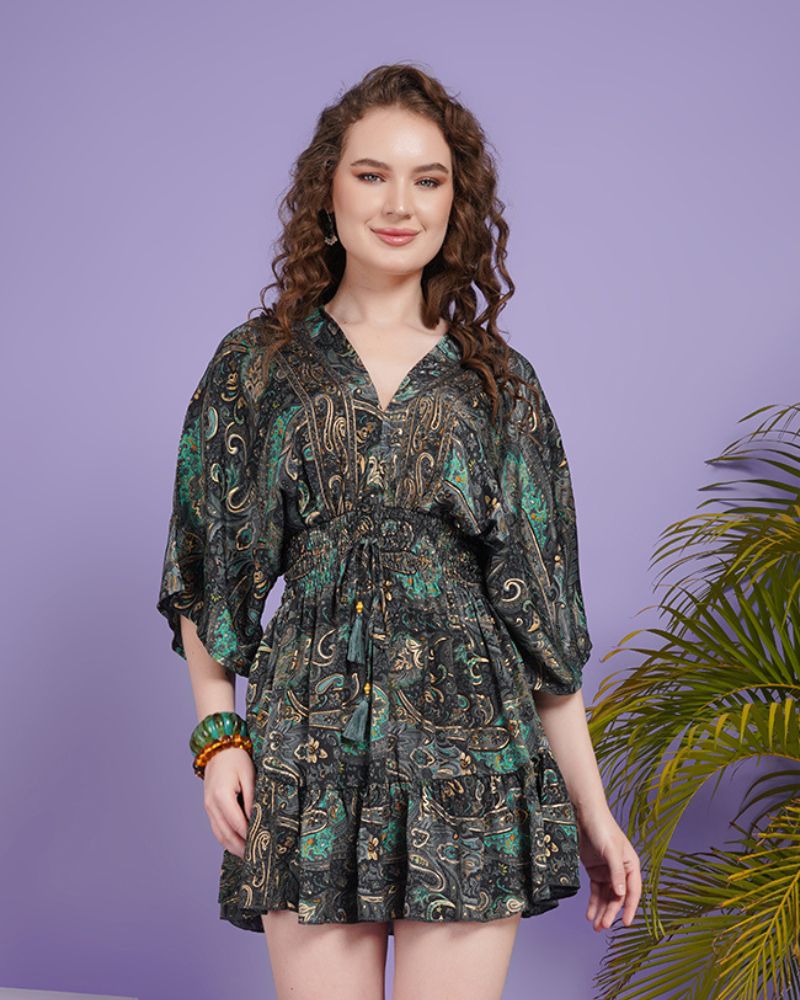 Lyra bloom kimono mini dress