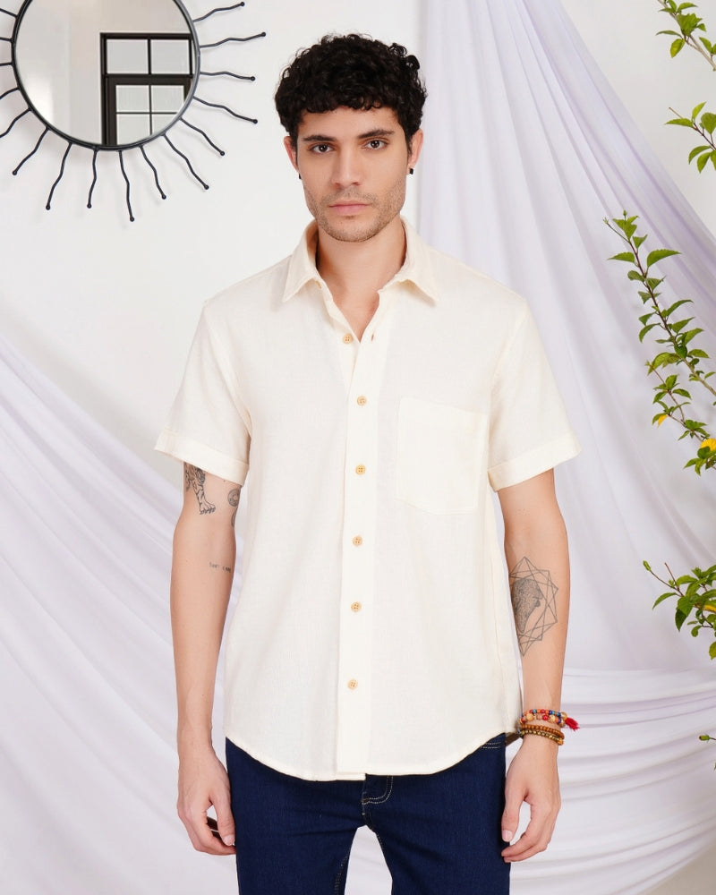 Axel creamstone boho cotton shirt