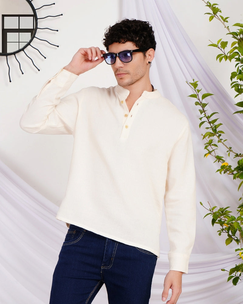 Kael ivory dawn cotton shirt