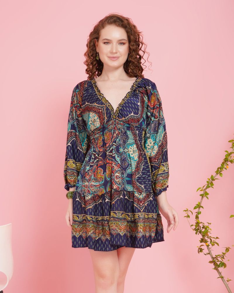 Liora midnight bloom mini dress