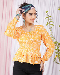 Maribel sunrise peplum top