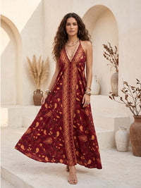 Merlot ember boho maxi dress